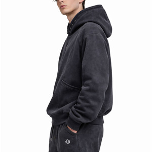 Sweat-shirts à capuche vintage avec rivets pour hommes, en molleton de coton épais, coupe oversize, style streetwear, personnalisation de marque, approvisionnement direct usine - Product Image 4