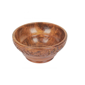 Tazón de Madera Tallado a Mano, Diseño Floral Ecológico, Tazón para Frutas y Ensaladas, Decoración para el Hogar y Accesorio de Cocina - Product Image 6