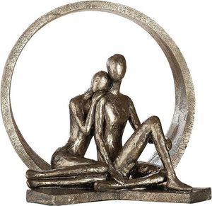 Sculpture Moderne en Métal de Couple Amoureux, Décoration Artistique Faite à la Main pour Salon, Cadeau d'Anniversaire - Product Image 1