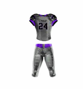 ชุดยูนิฟอร์มอเมริกันฟุตบอลแบบเรียบสีพื้น ปรับแต่งได้ตามต้องการ OEM ODM พร้อมโลโก้ ชุดเสื้อเจอร์ซีย์อเมริกันฟุตบอล - Product Image 1