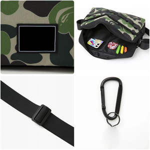 Sac bandoulière camouflage en nylon 15 pouces, étanche avec fermeture éclair, unisexe, pour extérieur, souple avec mousqueton et sangle d'épaule arquée - Product Image 5