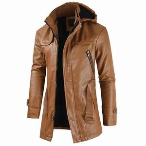 Abrigo Largo de Cuero para Hombre de Último Diseño y Alta Calidad, Gabardina Personalizada OEM, Nueva Moda, Precio al por Mayor, Impermeable y Transpirable - Product Image 4
