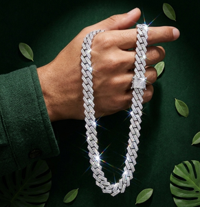 Cadena Cubana de Plata de Ley 925 con Moissanita, Certificada por IGI, 6MM, 14-30 Pulgadas, Estilo Hip Hop, Cadena Cubana con Incrustaciones de Diamantes para Hombre - Product Image 5
