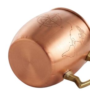 Vaso Julep de Metal para Bebidas con Hielo Picado, Vaso de Cobre para Servir Cócteles con Asa de Metal Grabada a Mano, para Uso Diario - Product Image 2