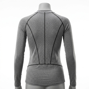 Camiseta de Compresión de Manga Larga para Hombre, Color Gris, Ropa Deportiva para Gimnasio, Fitness, Running, Entrenamiento, Ropa Deportiva de Alto Rendimiento - Product Image 4