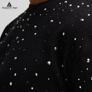 Chemise pour homme de qualité supérieure avec strass, chemise à contraste de couleurs avec strass, fabriquée avec les meilleurs matériaux en gros - Product Image 5