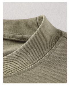 T-shirt professionnel pour homme 100% coton à col rond, impression de logo personnalisé, broderie, tissu jersey respirant, t-shirt uni sans motif - Product Image 6