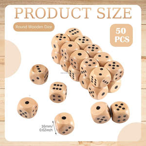 Dés incolores naturels dés en vrac en gros dés incolores en bois vierges à six faces personnalisés par Falak World Export - Product Image 3