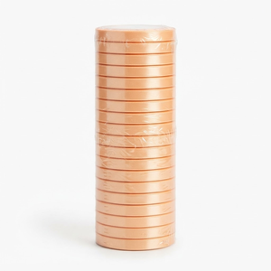 Ruban de satin uni pêche clair 6 mm, 20 rouleaux x 8 mètres, idéal pour les cadeaux de mariage, l'emballage cosmétique et les nœuds floraux (vente en gros) - Product Image 1
