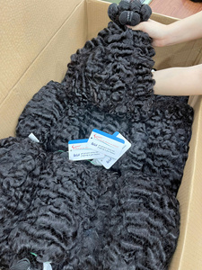 Extensions de cheveux bouclés à la vapeur, cheveux vierges, double trame, cuticules alignées, sans nœuds, sans perte, Black Friday 2025 - Product Image 4