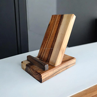 Support de téléphone et tablette en bois gravé fait main personnalisable, thème personnage de film/TV, pour cadeau d'entreprise FWE