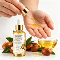 Minyak Rambut Argan Maroko Organik Cold Pressed Menutrisi Kulit Kepala Memperbaiki Rambut Kering Rusak Menghasilkan Rambut Halus Berkilau Private Label OEM