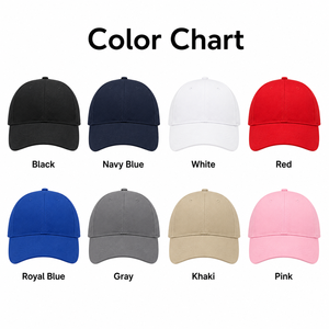 หมวกแก๊ปสีแดง 6 แผง แบบ Snapback ปรับขนาดได้ ผ้าคอตตอนทวิล ทรงเบสบอล สีพื้น สไตล์ลำลอง สำหรับผู้ใหญ่ ขนาด 58-60 ซม. - Product Image 3