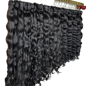 100% cheveux bruts non transformés couleurs naturelles extensions de cheveux ondulés 100% cheveux Remy non transformés pas cher vierges indiens crépus bouclés - Product Image 6