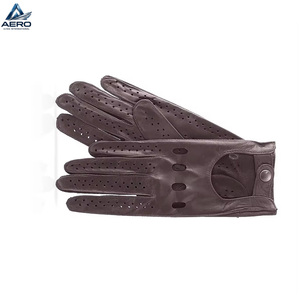 Custom Goat Grain Leather <b>Driver</b> <b>Glove</b> Safety Work Classic Sheepskin Genuine Leather Driving <b>Gloves</b> for Men Goat Skin Work - Product Image 5