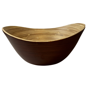 Bol en bambou tressé fait main avec finition laquée pastel, écologique, pour salade de fruits, vaisselle décorative de cuisine - Product Image 2