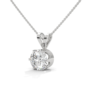 Collar con Colgante de Plata de Ley con Diamante Cultivado en Laboratorio como Centro de Atención, Joyería Fina Elegante para Regalos en Ocasiones Especiales - Product Image 2
