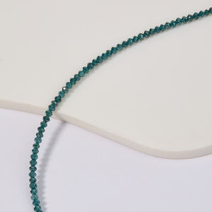 Exquisito Collar Mala con Diamantes Naturales Azul Oscuro de 50 Quilates, con Piedras de Corte Redondo y Claridad Mixta para Joyería - Product Image 2