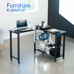 Escritorio moderno de melamina MDF en forma de L para oficina, acabado elegante y plegable, fabricado en Vietnam por una fábrica experimentada - Product Image 3