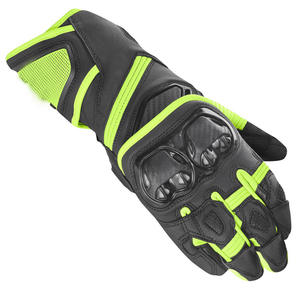 Guantes de Motocicleta de Piel Sintética con Logotipo Personalizado, Pantalla Táctil, Dedos Completos, Transpirables, de Secado Rápido para Deportes al Aire Libre, Negro y Amarillo - Product Image 1