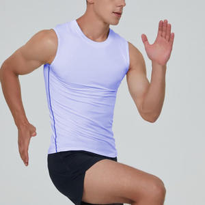 Accepter Tissu Personnalisé OEM Chemises Singlet d'Entraînement Sportif Personnalisées Logo d'Entraînement O Neck Blank Top Oversize - Product Image 1