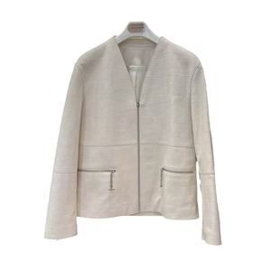 Chaqueta de piel de oveja y serpiente de alta gama para mujer, cuello redondo, estilo elegante, satén, novedad 2026 - Product Image 5
