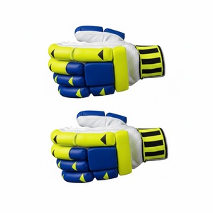 Cricket Batting Gloves Full Finger Padded PU Material EVA Fill Ambidextrous <b>Pull</b> On Style for 12 Years and Above - Product Image 1