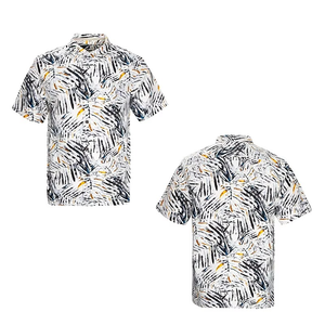 Nouvelle chemise hawaïenne pour homme à manches courtes, imprimée, en rayonne, col cubain, vente en gros - Product Image 5