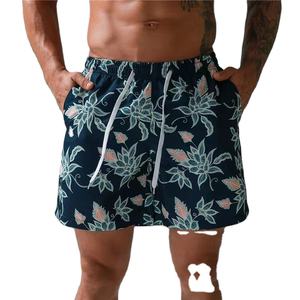 Short de gymnastique pour hommes OEM maillot d'eau pour la natation embarquement décontracté plage maille sublimé solide motif coton taille 6XL - Product Image 3