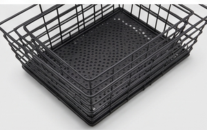Modern Metal <b>Wire</b> <b>Storage</b> <b>Basket</b> Rectangle Stackable For Multi-Purpose Neatening And Organization Elegant Home Essential - Product Image 4