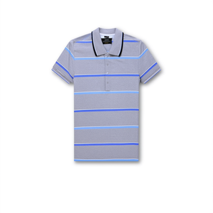2025 New Arrival <b>Men's</b> Classic Slim Fit Striped <b>Short</b> Sleeve for Shirt Customized Dual Tipped Collar 100% Cotton Embroidered - Product Image 3
