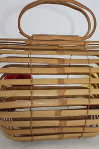 Factory Direct <b>Bamboo</b> <b>Straw</b> Handbag Woven Beach Bag Foldable Birdcage Design Portable Women Bag Supplier - Product Image 5