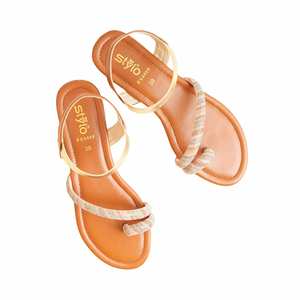 Sandalias de Tacón Mostaza Fancy Modelo FN6000 - Product Image 1