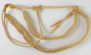 Aiguillettes de Noël personnalisées en mylar doré de haute qualité avec clip métallique, pour uniformes et universités, fabriquées au Pakistan - Product Image 3