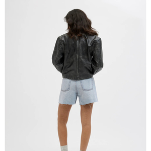 Shorts en jean décontractés surdimensionnés pour femmes, nouvelle collection, broderie streetwear, vente en gros de haute qualité - Product Image 2