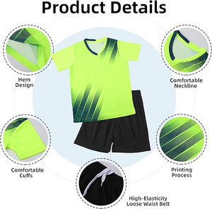 Ensemble de maillot d'arbitre de football professionnel personnalisable, 100% polyester, uniforme sportif d'été personnalisé pour les arbitres de football - Product Image 2