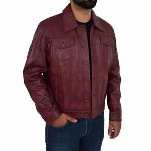 Chaqueta de Cuero Ecológica, Resistente al Viento, 100% Algodón, para Hombre, Diseño Moderno, Alta Calidad, Venta al Por Mayor OME - Product Image 3