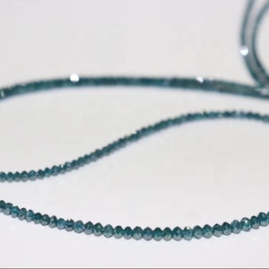 Cuentas Rondelle facetadas azules 1,8-2,2mm 38cm Cuentas Rondelle de diamantes Material de fabricación de joyas de piedra natural - Product Image 1