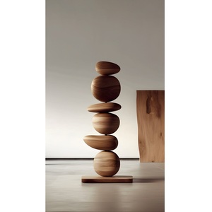Escultura de Madera Real, Figura Decorativa de Madera Hecha a Mano para Decoración de Interiores de Lujo en Hogares, Hoteles y Oficinas de Estilo Palaciego - Product Image 4