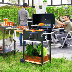 Lussuoso Barbecue Kamado Portatile a Carbone con Altezza Regolabile e Costruzione in Ceramica per Uso in Giardino - Product Image 1