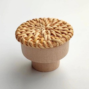 Pomo de ratán para puerta de cocina o dormitorio, pomo de alta calidad con asa trenzada estilo bohemio. - Product Image 4