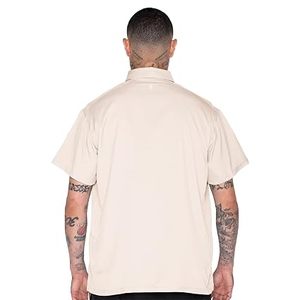 Chaleco Corto Beige con Cierre para Hombre, con Bolsillos, Cuello Camisero, Transpirable, Informal, para Verano - Product Image 2