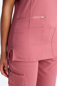 Hospital Uniforms Medical <b>Scrub</b> <b>Sets</b> for Women Nurses Short Sleeve Round Neck Canvas <b>Scrub</b> Suit with Customized Designs - Product Image 4