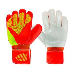 Custom White <b>Full</b> Finger PU Football Goalkeeper Gloves Blue Grip Pattern Hook Loop Adjustable Wrist Strap Non <b>Slip</b> Breathable - Product Image 2