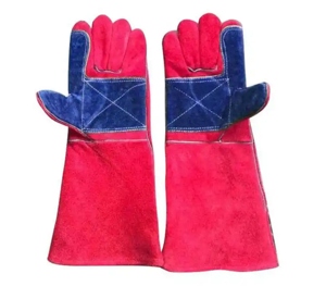Gants de soudage en cuir de vachette isolés et renforcés, avec pouce et paume renforcés, sécurité industrielle, anti-coupure, certifiés CE - Product Image 2
