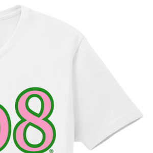 AKA ปีก่อตั้ง 1908 เสื้อยืดสีขาวปักลาย คอตตอนพรีเมียม คอกลม แขนสั้น นุ่ม ระบายอากาศได้ดี เสื้อยืดลำลองสำหรับทุกเพศ - Product Image 4