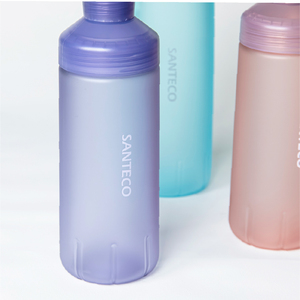 Bouteille d'eau en copolyester Tritan sans BPA, semi-transparente, pastel, à ouverture étroite, avec poignée en caoutchouc souple, couvercle détachable, 710 ml, 946 ml, violet P - Product Image 2