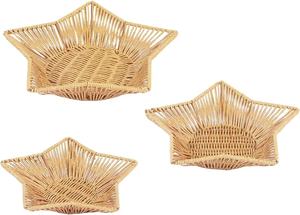 Bandeja de Frutas de Ratán en Forma de Estrella Hecha a Mano - Cesta de Mimbre Ecológica para Aperitivos, Decoración Navideña y Fiestas - Product Image 2