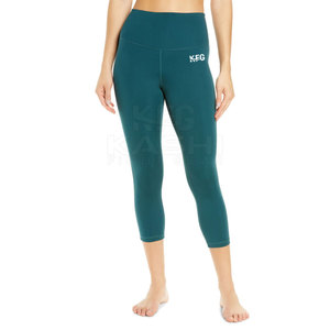 Premium Quality Mid Elastic Waist Solid Spandex/<b>Nylon</b> Sweat-Wicking Fitness Wear Women <b>Legging</b> for Gym Training and Running - Product Image 2