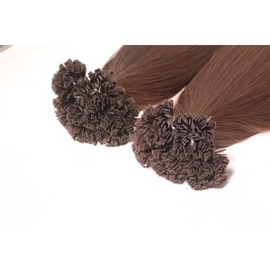 Extensiones de Cabello Castaño Medio con Punta Plana, Liso Sedoso, Doble Trama, Cabello Humano Virgen Vietnamita, Queratina, Venta al por Mayor - Product Image 2